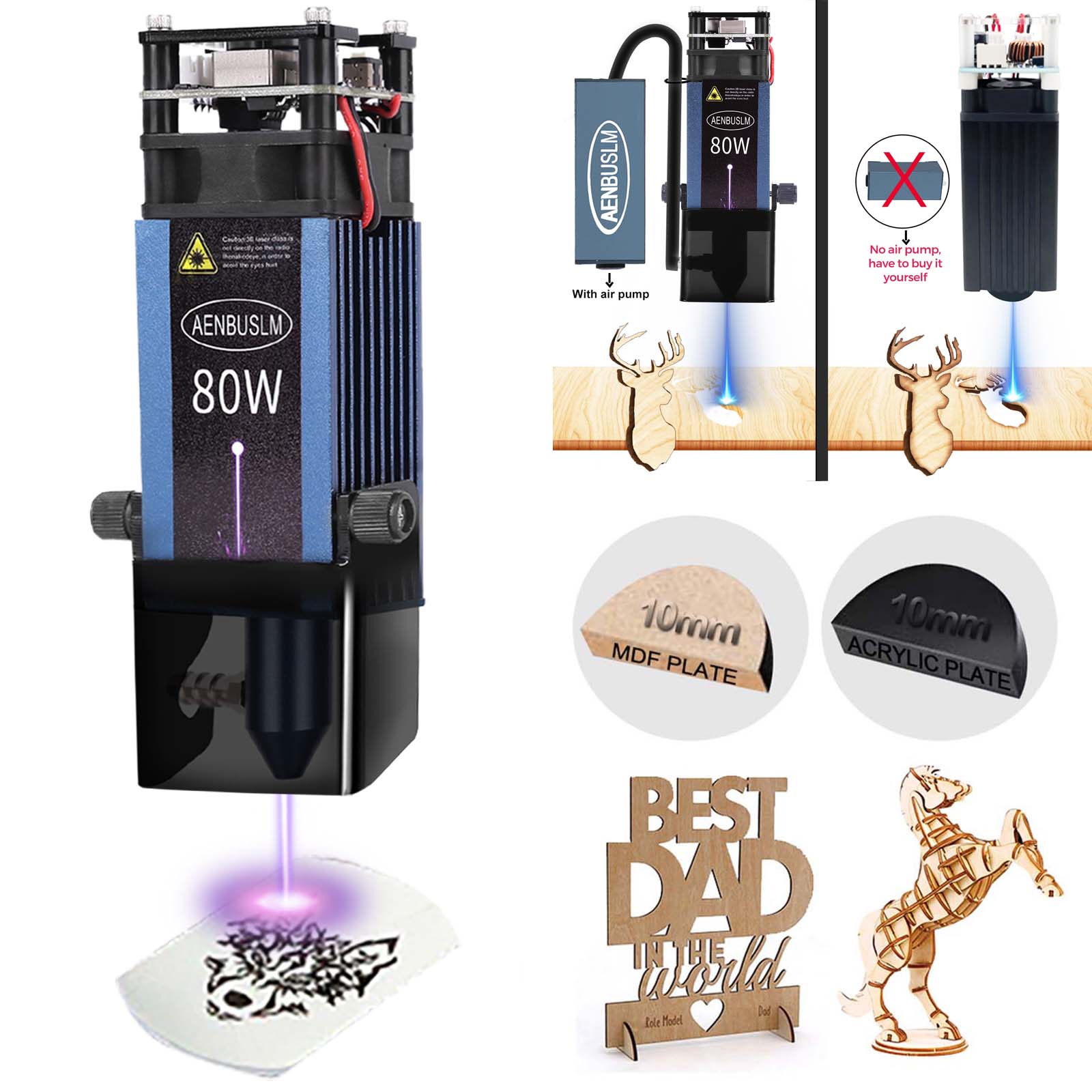 Industrial Laser Removal - AENBUSLM 40W 80W Moduł cięcia laserowego