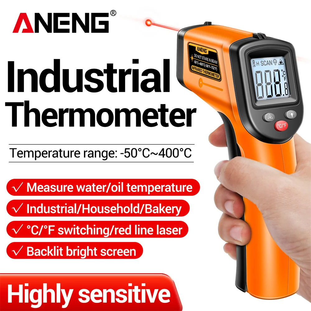 Industrial Laser Tool - ANENG TH201 Cyfrowy termometr na podczerwień