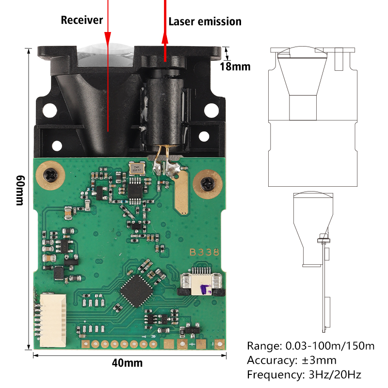 Moduł pomiaru odległości 20Hz  – Industrial Laser Distance Sensor recenzja i cena