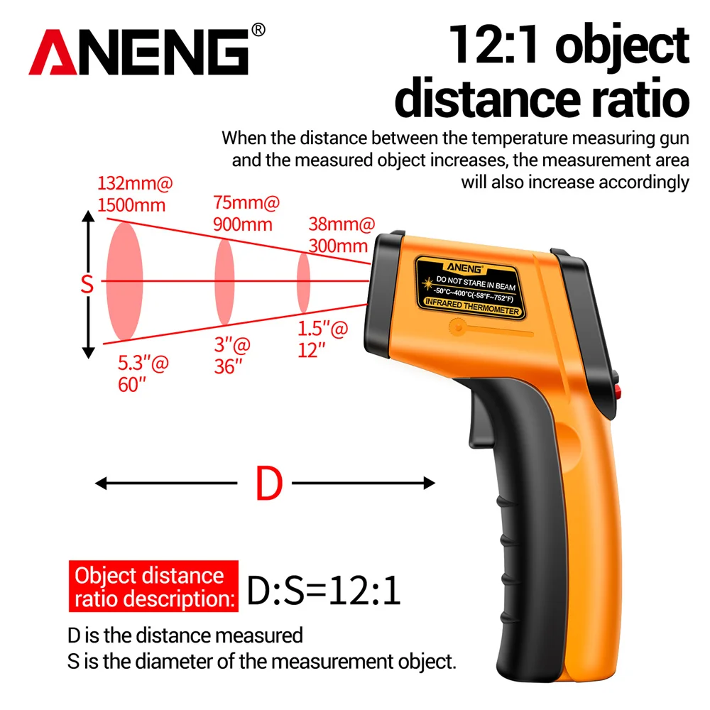 ANENG TH201 Cyfrowy termometr  – Industrial Laser Tool recenzja i cena